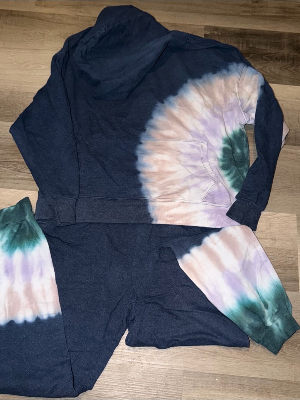 Navy Tie-Dye Hoodie & Jogger Set